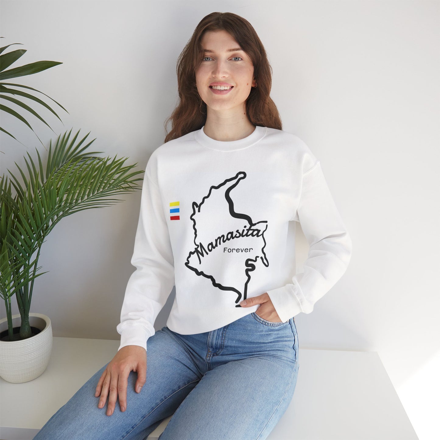 Crewneck Sweatshirt — "Mamasita Forever" Colombia Map | Made in Colombia