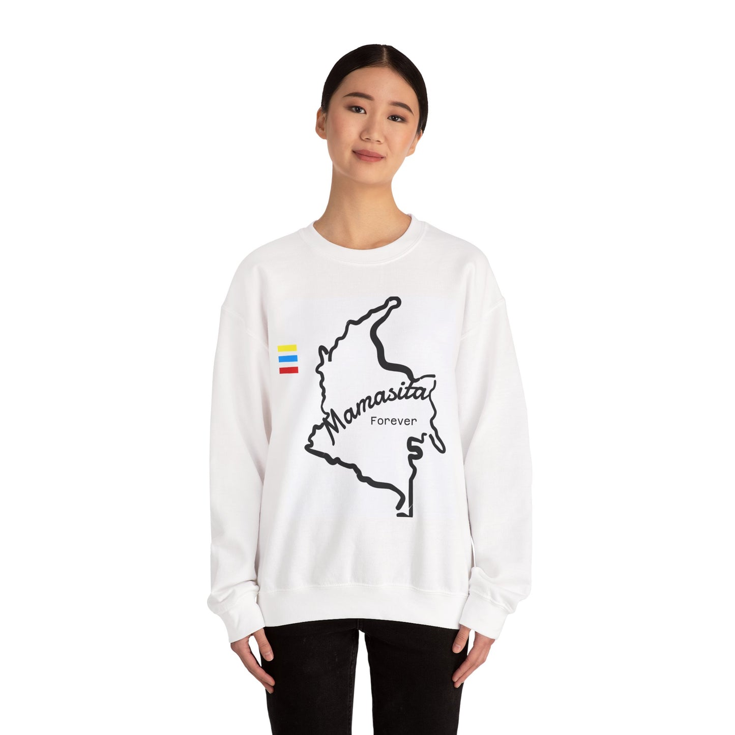 Crewneck Sweatshirt — "Mamasita Forever" Colombia Map | Made in Colombia